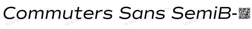 Commuters Sans SemiB字体转换